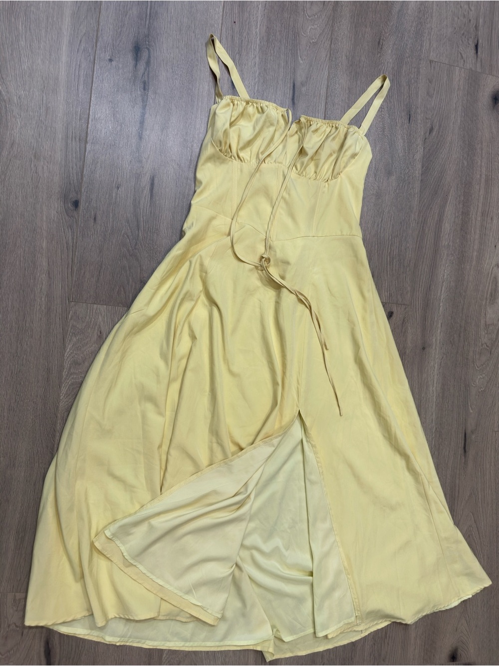Yellow Strappy Summer Dress - Elegant A-Line Sundress